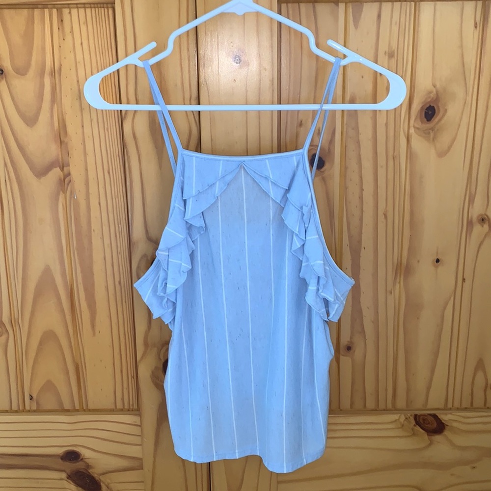 Blue and White American Eagle top